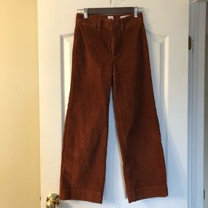 Gap High Rise Wide Leg Crop Corduroys